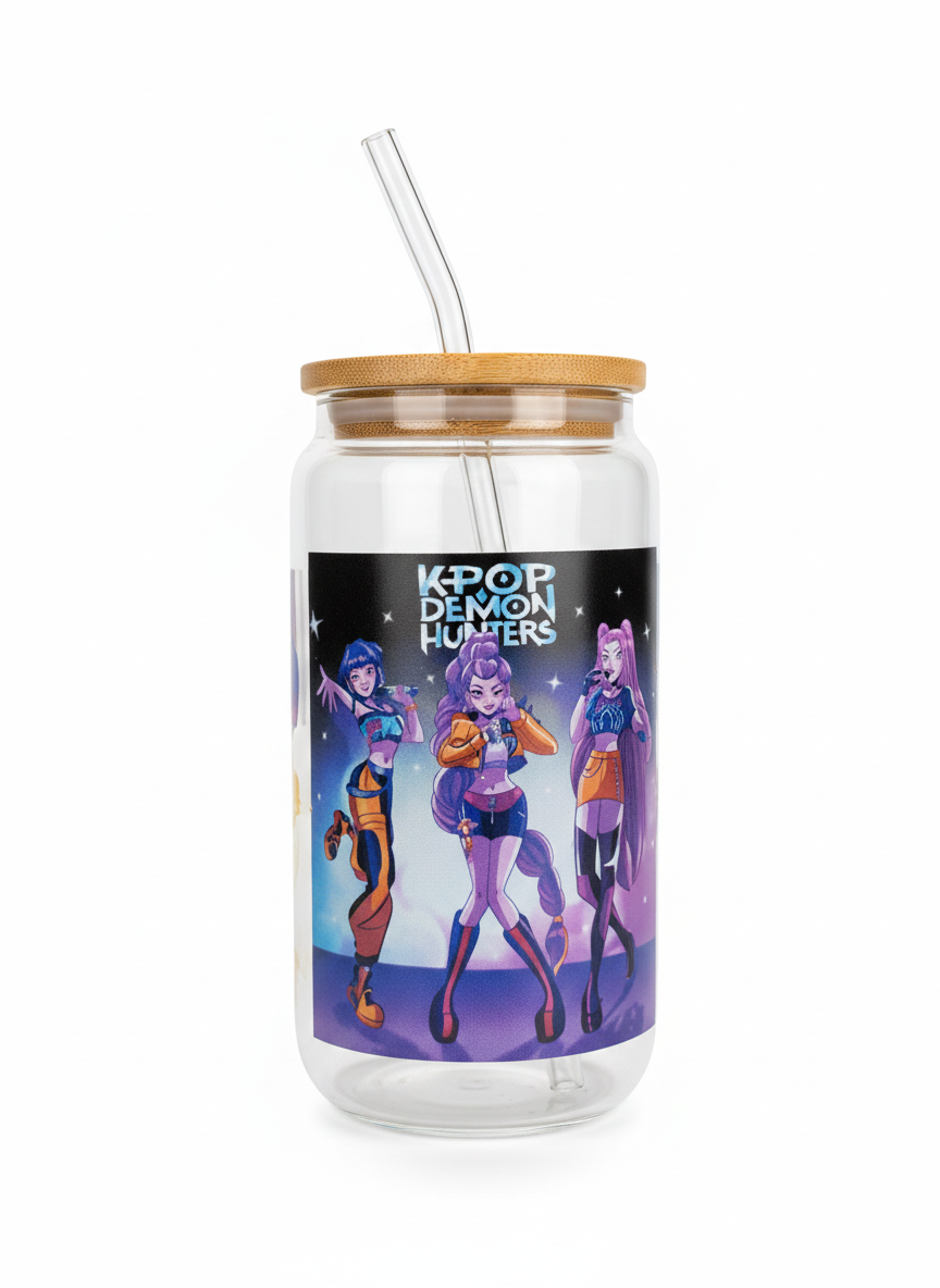Kpop Demon Hunter Girls Aesthetic Glass Can