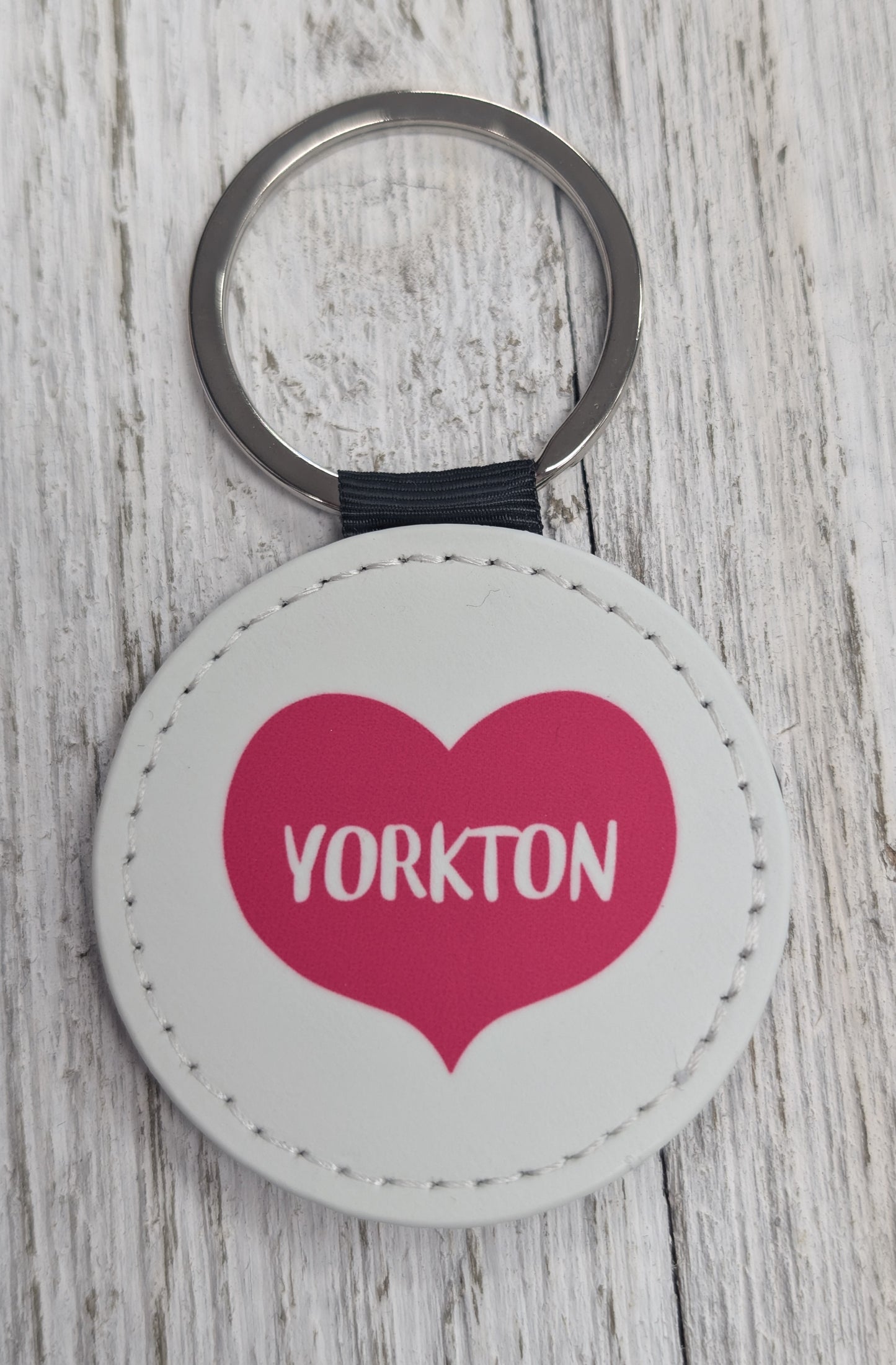 Yorkton Heart Keychain - Pink